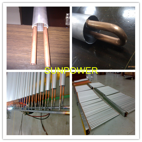 Nuevo calentador de agua solar tipo U con la mayor eficiencia de calor