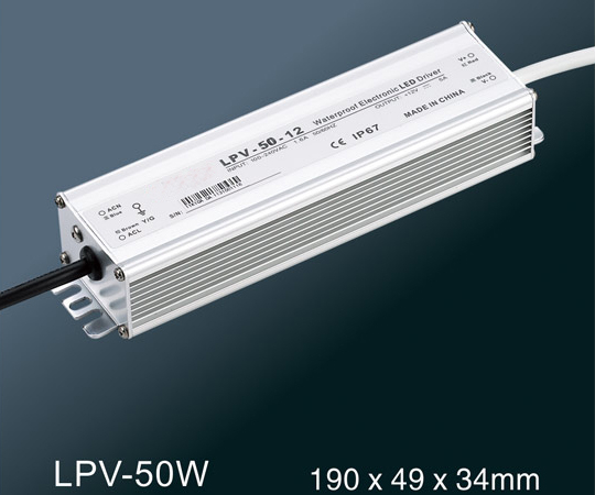 Электропитание переключения постоянн напряжения тока LPV-50W СИД водоустойчивое