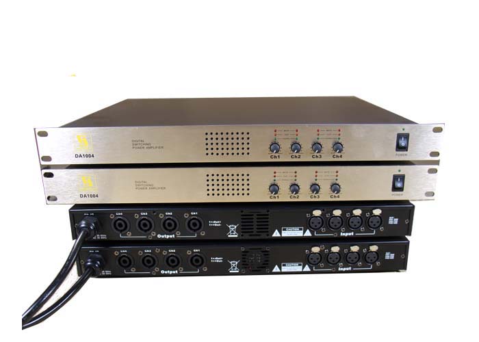 Amplificador de sistemas de cine en casa 1U de 4 canales DA1004