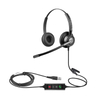 High-Quality Dual Ear Headset with Mic, Compatible with PC, Mobile Phone, VoIP Systems U29