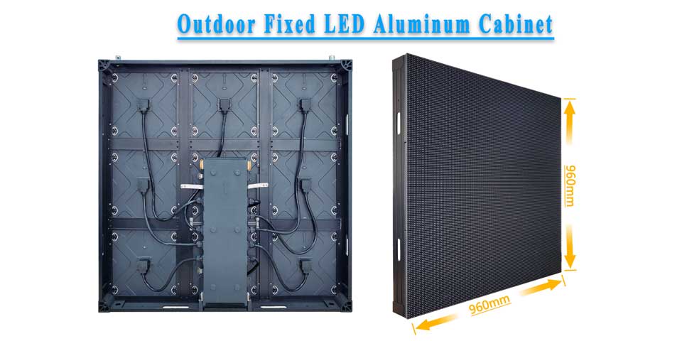 Cabinet en aluminium fixe extérieur Taille personnalisée 960 x 960mm