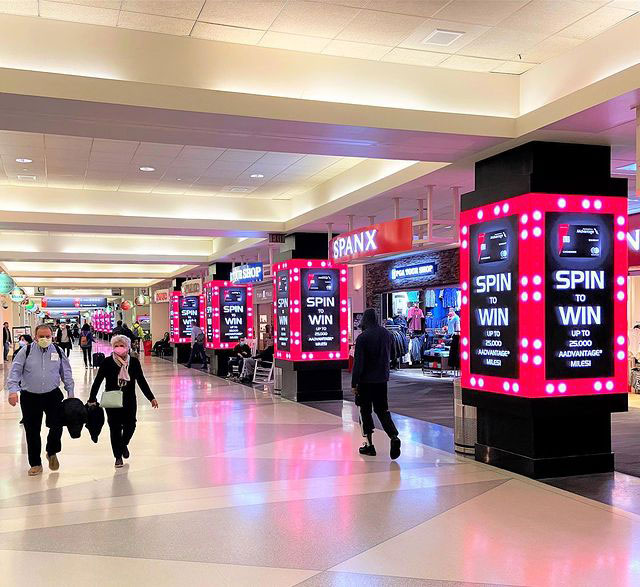 لافتات شاشة LED عمود مربع المطار