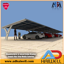 Structures d'autoprosserie solaires | Solutions de stationnement à l'énergie verte