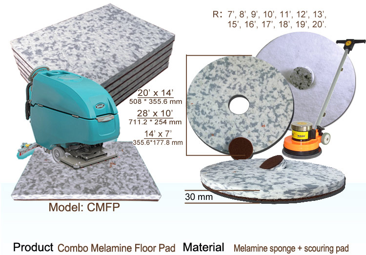 Combo Melamine floor cleaning pads factory