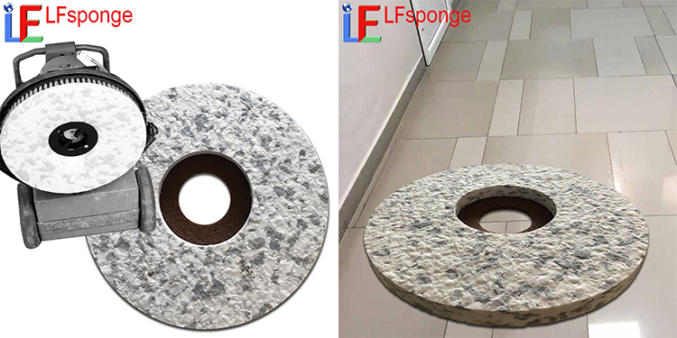 melamine-floor-polish-pad OEM Large & Small Round Bonded Melamine Cleaning Pads with Needle Positioning Fixer for Deep Floor Cleaning.jpg
