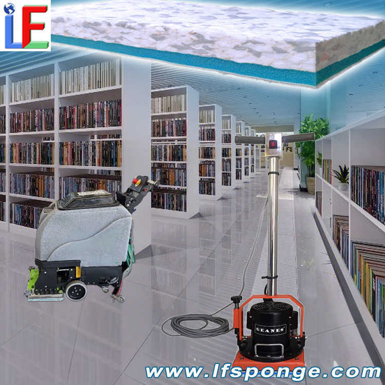 Library Floor Cleaning Fleece Combo Melamine Rectangular Pad