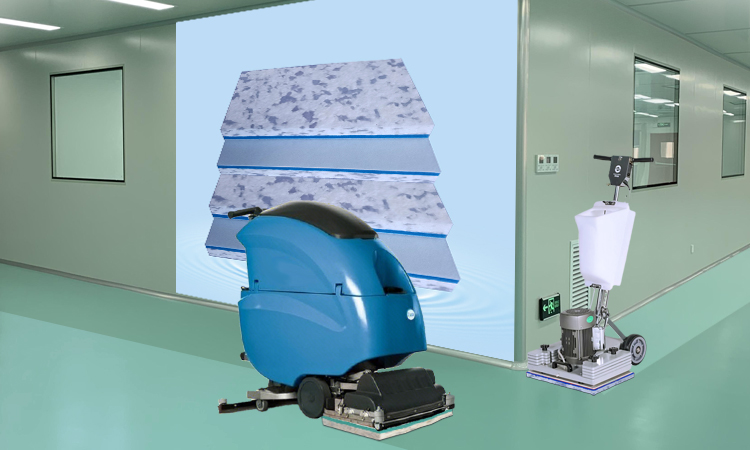 Cleanroom Floor Cleaning Scrubber Pad - Fleece Fabric Composite Combo Melamine Rectangular Floor Pad - Anti-Deviation & Non-Shedding.jpg