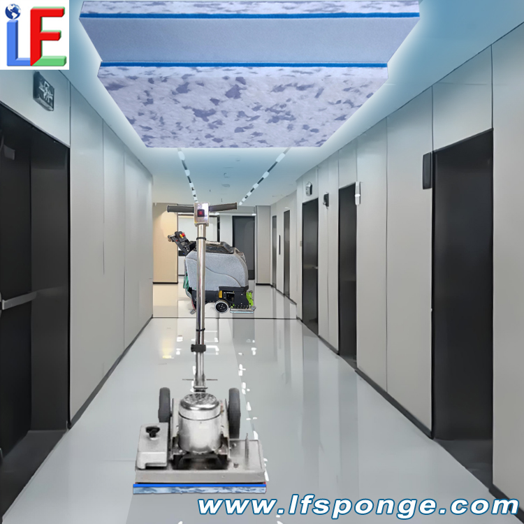 Office Building Floor Cleaning Fleece Combo Melamine Rectangular Pad