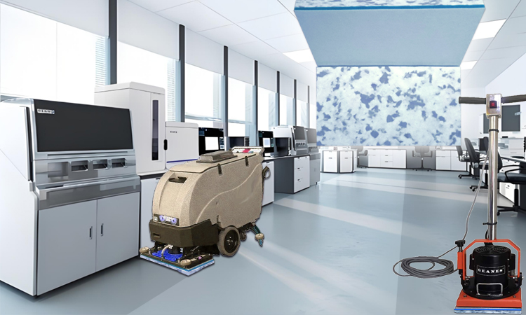 Laboratory Floor Cleaning - Fleece Fabric Composite Combo Melamine Rectangular Floor Pad Scrubber Pad.jpg