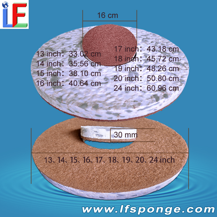  16cm Custom Inner Diameter Combo Melamine Pad - Solve Commercial Cleaning Machine Mismatch & Friction Pain Points