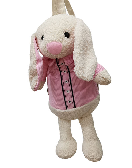 Pink Rabbit Plush Toy Backpack