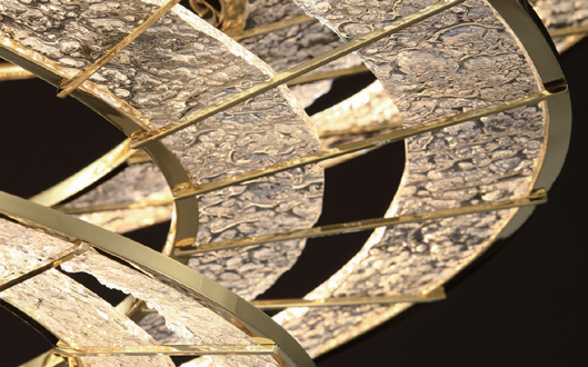 Креативный спиральный прозрачный акриловый золотой металлический декоративный подвесной светильник для виллы (MD9006A-9B)