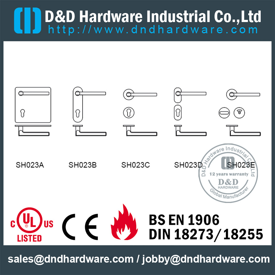 德国标准防火不锈钢304门拉手 - DDSH023