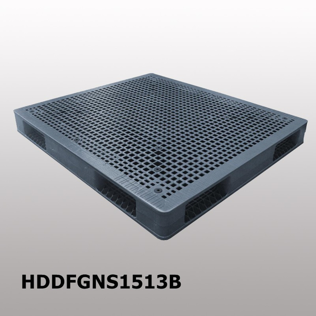 Plataforma de plástico de cubierta abierta apilada doble gris 1500x1300