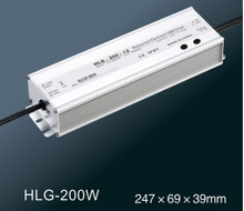 Fuente de alimentación impermeable ajustable de la función completa de HLG-200W
