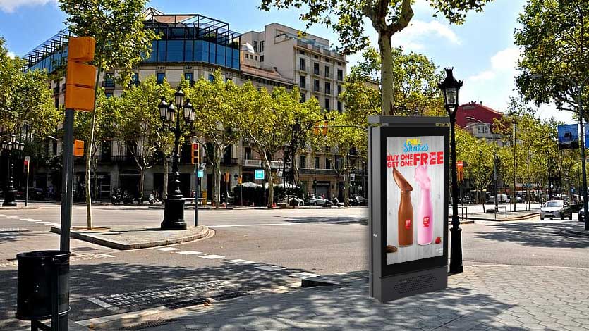 أوروبا-مدينة-الطرق-في الهواء الطلق-لافتات LCD-رقمية