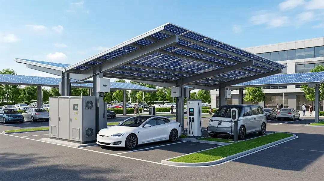 Was ist ein Solar-Carport? Der ultimative Leitfaden zur PV-, Speicher- und EV-Ladeintegration