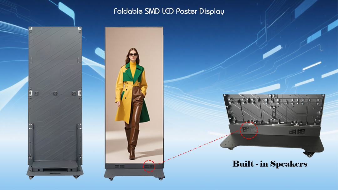 Affichage de l'affiche LED pliable avec haut-parleur