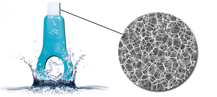  nano-sponge head of the teeth cleaning kit is made from melamine