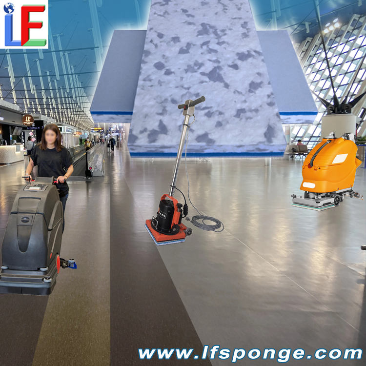 Airport Lounge Floor Cleaning Fleece Combo Melamine Square Pad