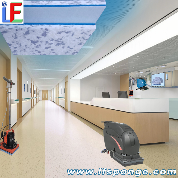 Hospital Floor Cleaning Fleece Combo Melamine Pad