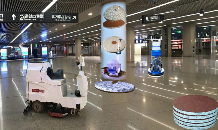 Train Station Floor Cleaning Combo Melamine Cleaning Pad with Rotary Floor Scrubbers Efficient Stain Removal.jpg