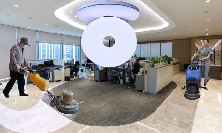 Office Area Scratch-Proof Cleaning - Office Building Floor Cleaning Scrubber Pad - Fleece Fabric Melamine Floor Pad