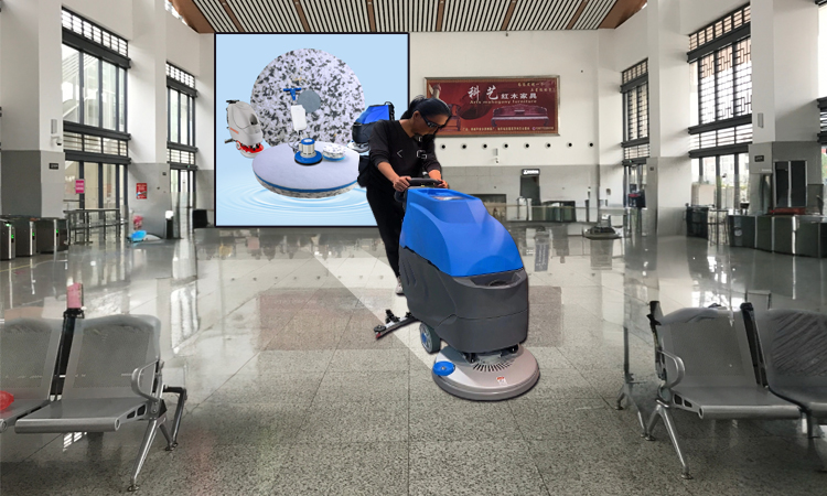 Fleece combo Melamine Floor Scrubber Pad for High-Speed Rail & EMU waiting halls Anti-slip tiles .jpg
