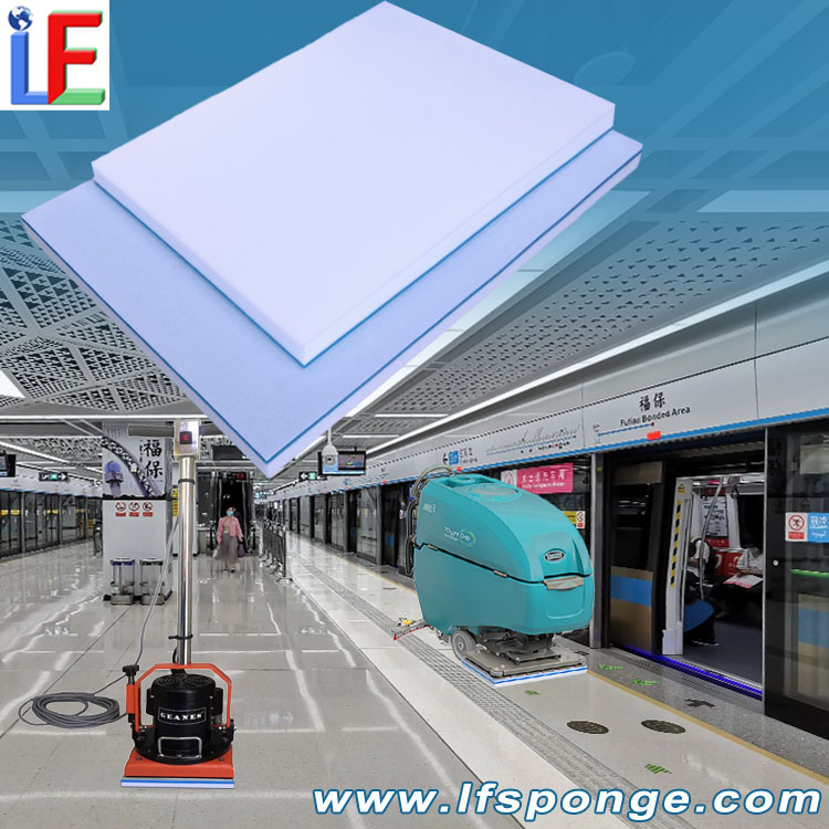 Subway Station Waiting Area Cleaning Fleece Melamine Square Floor Pad