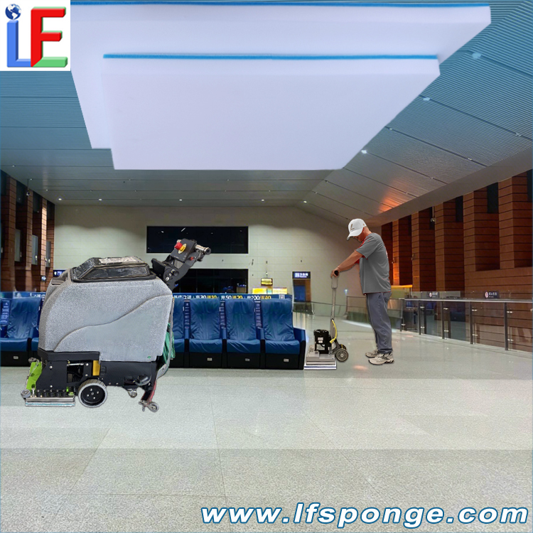  High-Speed Rail & Station Waiting Hall Cleaning Fleece Melamine Square Floor Pad