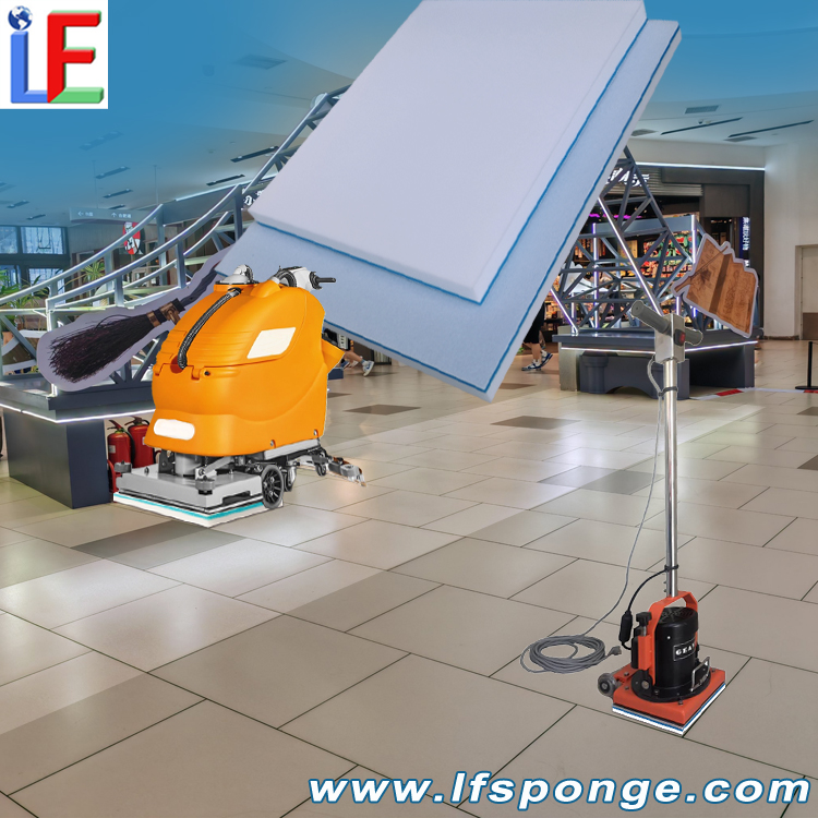  Mall & Supermarket Floor Cleaning Fleece Melamine Square Floor Pad