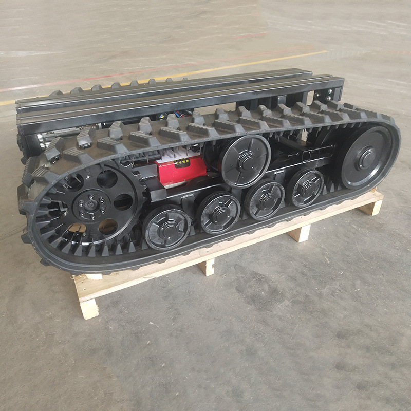 Robot with All-terrain Tracking Rubber Track Chassis
