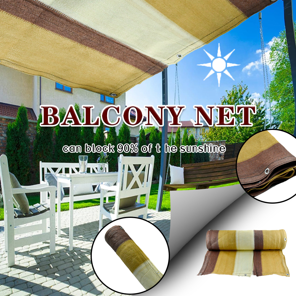 100% Virgin HDPE180GSM Brown Color Shade Net para balcón