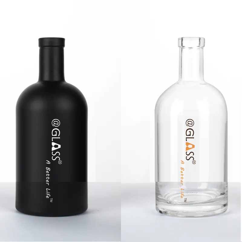 Classic Nordic Black Glass Bottles