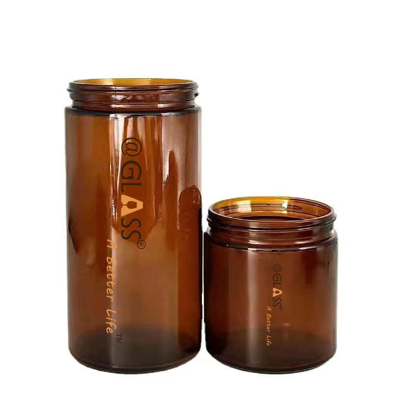 1000ml / 1L Amber Glass Jars with Lids