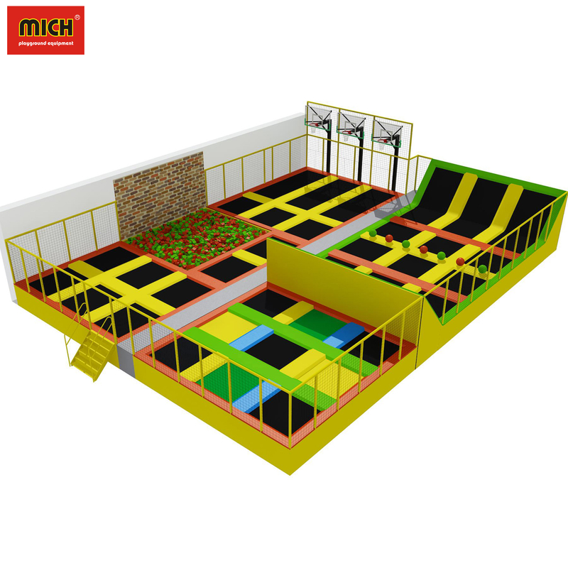 Taman hiburan trampolin indoor komersial untuk anak-anak
