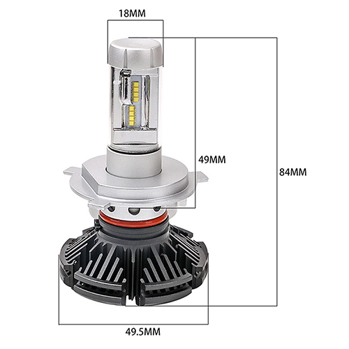 3000k 6000k 8000k 7s led headlight size