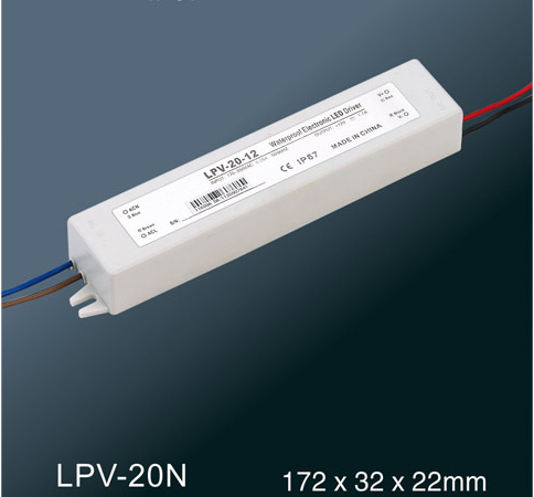 Электропитание переключения постоянн напряжения тока LPV-20N СИД водоустойчивое