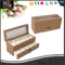 Wooden Grain PU leather Made 10 watches glass window drawer watch box