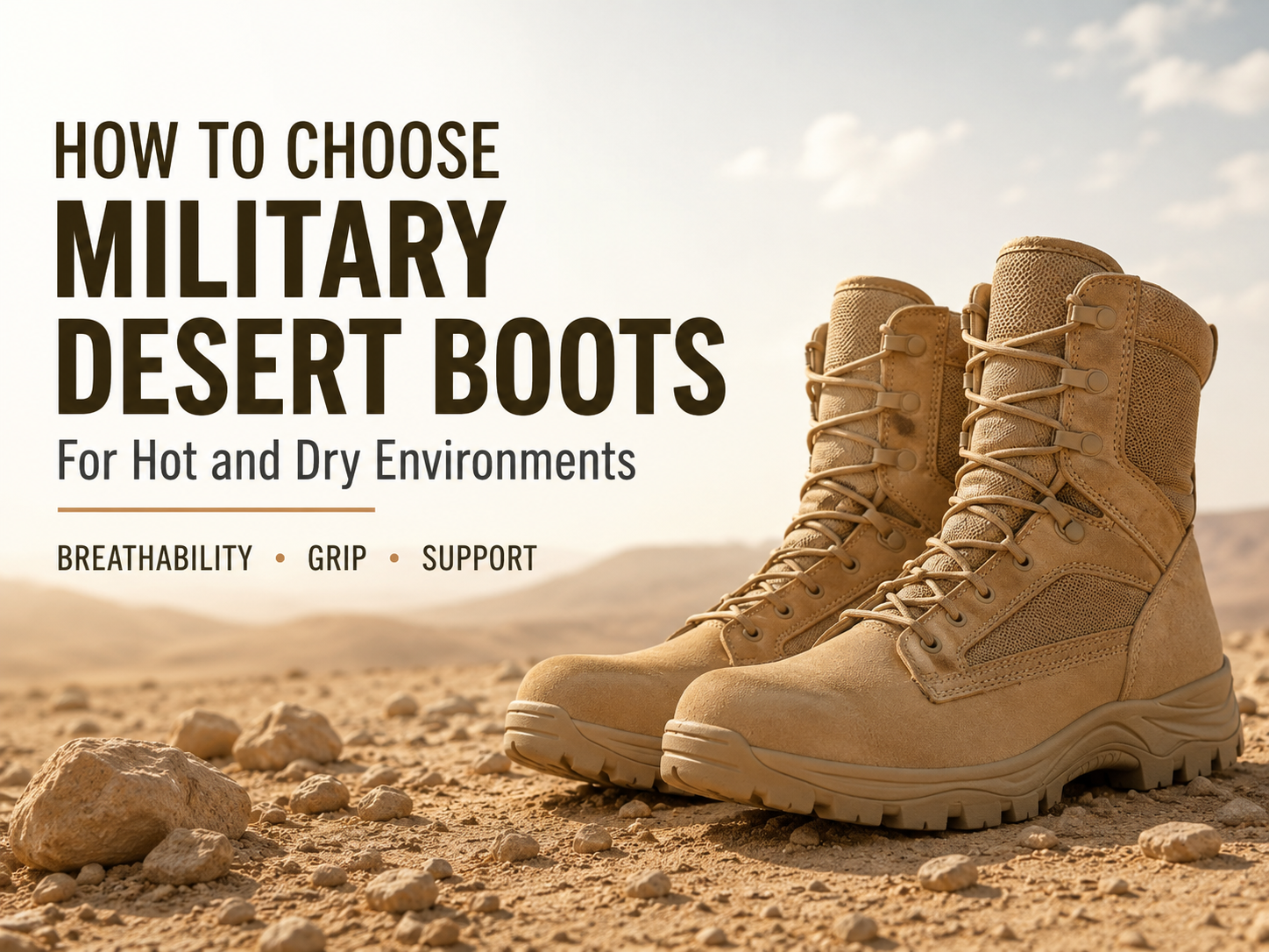 Cómo elegir botas militares de desierto para ambientes cálidos y secos