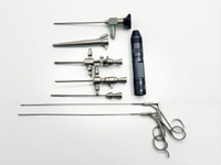 0deg 2.7mm Veterinary Otoscope with Portable LED Light Handle, Sheath and Forceps