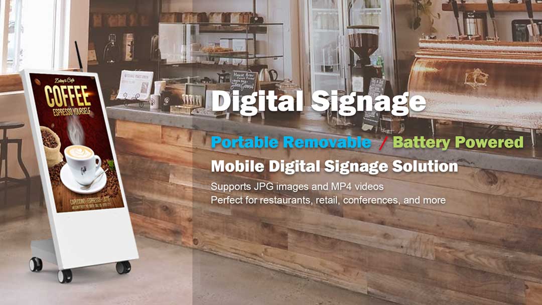Tragbare fahrbare digitale Signal-Signage-Battery-Antrieb