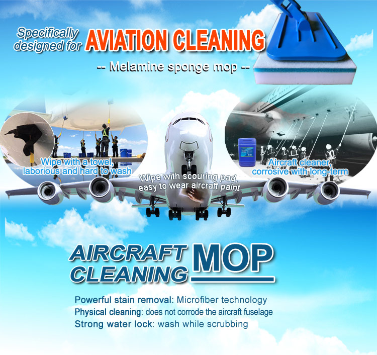 Aircraft cleaning mop aviation clean
