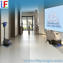 Commercial Corridor Floor Cleaning Rectangular Fleece Combo Melamine Pad