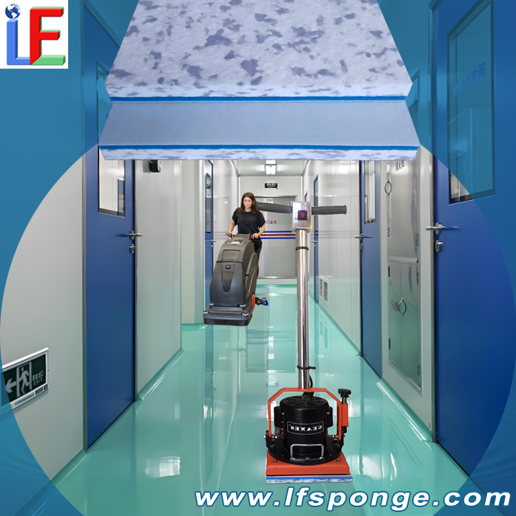 Cleanroom Floor Cleaning Fleece Combo Melamine Rectangular Pad
