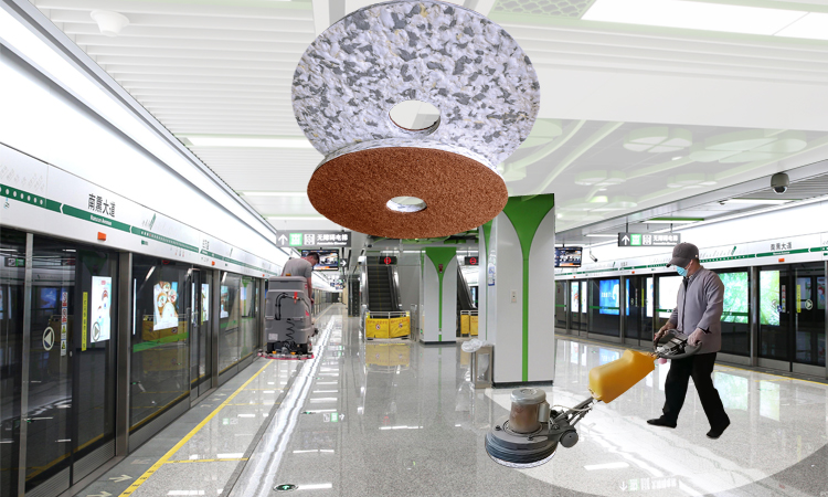 Floor Scrubber Pad for Subway Entrance & Exit Channels - Combo Melamine Floor Pad.jpg