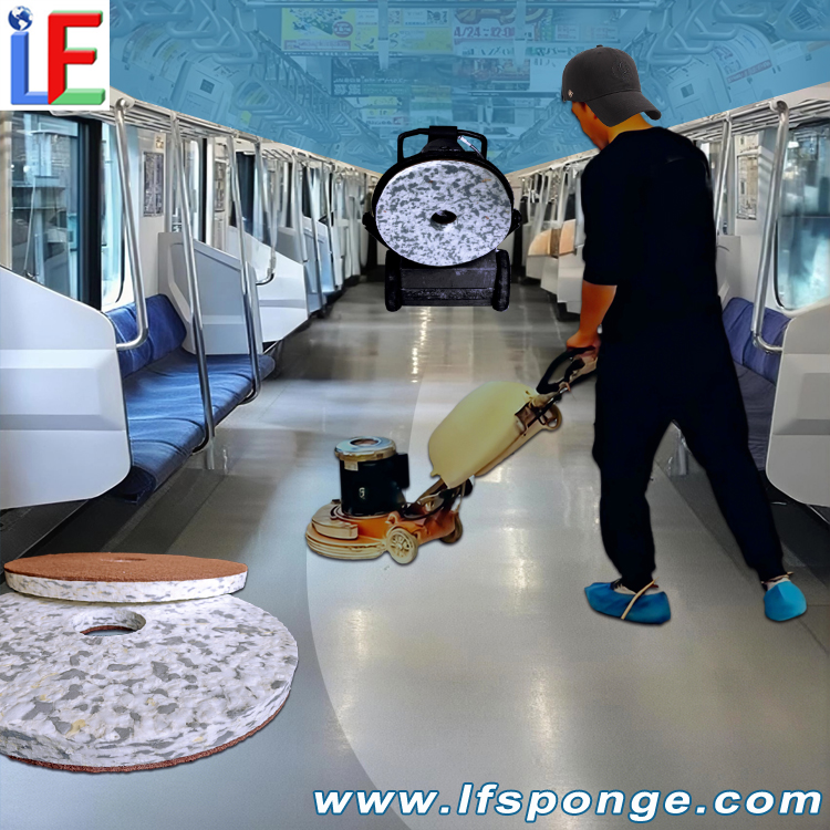 Subway Car Floor Cleaning Combo Melamine Pad - Solve High-Frequency Stains & Passenger Safety Pain Points