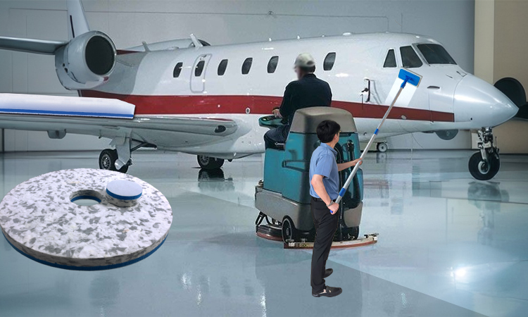 Fleece Combo Melamine Floor Cleaning Pad for aircraft maintenance workshops Anti-slip tiles.jpg