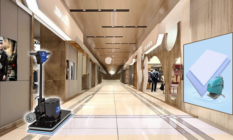 Custom-Sized Mall Cleaning Pad - Square Oscillating Floor Scrubber - Fleece Fabric Melamine Square Floor Pad.jpg