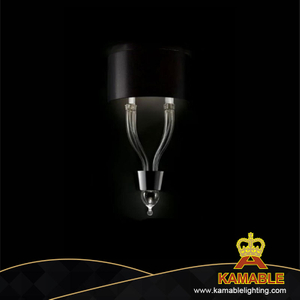 Черный настенный светильник из муранского стекла в европейском стиле из металлической ткани (KYZ-09W)